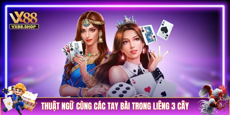 Thuật ngữ cùng các tay bài trong Liêng 3 Cây